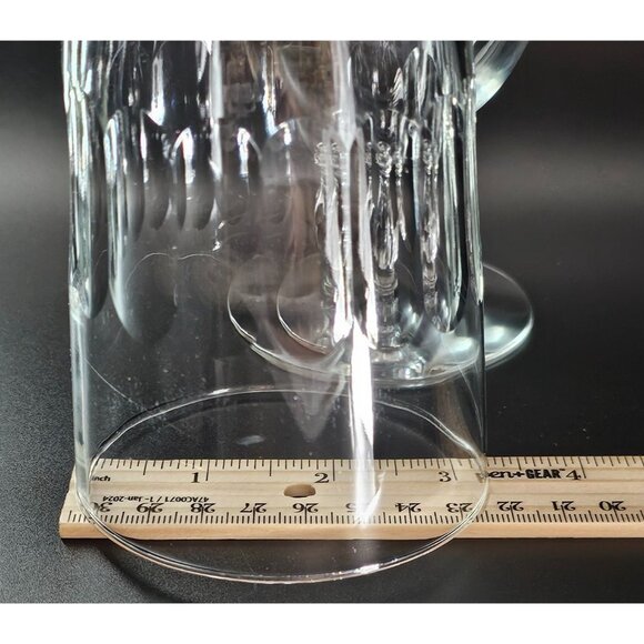2 Libbey Cut Panels Ice Tea Glasses 7" goblets vtg minimalist cottagecore 1990s - Picture 8 of 9